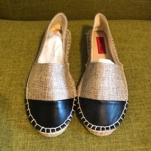 London Rebel toe cap espadrilles in neutral